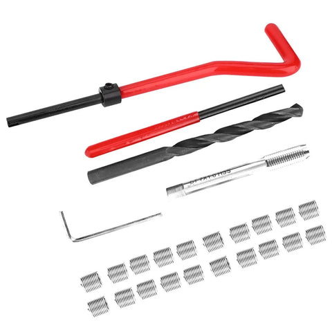 M7x1 Thread Repair Kit 25 Piece With Twisted Drill Tap Wrench Breaker Hex Wrench And 20 Stainless Steel Threaded Inserts