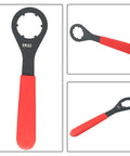 Get That ER32 Collet Chuck Wrench Spanner Tight With High Strength Steel O Type Tool For CNC Milling And Lathe Machines Red Black Finish ergonomically shaped