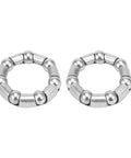 Stainless Steel Bicycle Ball Bearing Retainer With Seven Balls, 37.6Mm Outer Diameter, 24.7Mm Inner Bore, Crank And Wheel Bearing Cage Replacement For Bike, Beef Up Your Ride With Durable And Smooth Rolling - front view of two retainers.