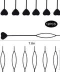 12 Pack Hair Beader Tools For Braids With Beads And Ponytails, Hair Pull Through Loop Set For Girls, Easy DIY Braiding Accessory Kit For Beaded Styles, 7.87 Inch Sticks For Quick And Creative Hairstyles, black 12-piece 7.8in set