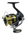 Front view of Clam Spinning Reel With G Free Body And Roller Clutch For Smooth Casting Propulsion Line Management System Ideal For All Purpose Fishing FX2500HGFCC Model Size Range From 1000 To 4000 For Freshwater And Light Saltwater Use.