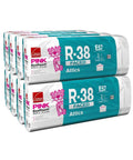 Top Notch R38 Kraft Faced Fiberglass Insulation, 512 Square Foot Coverage, Fits 2x12 Attic Framing in package.