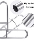 Sturdy 31.4 Inch Stainless Steel Handicap Grab Bar Wall Mounted with Flip Up Toilet Rail for Shower and Bath Safety, 350 lbs support