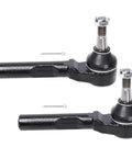 Two Piece Front Outer Tie Rod End Set Fits 2004 2012 Malibu Plus 2005 2010 Pontiac G6 And 2007 2008 Saturn Aura Heavy Duty High Strength Steel With Solid Mount Bracket Durable Smooth Steering Easy Install Drop In Ready, two black outer tie rod ends with cotter pins