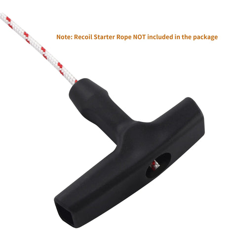 Two Pack Pull Cord Handles For Gas Engine Starters, Durable Plastic With Beefy Three-Finger Grip, 2.84 Inch Long And 0.65 Inch Wide, Replacement Handles For Lawn Mowers, Generators, Chainsaws, Trimmers, Edgers, And Other Outdoor Power Equipment, black handle with starter rope