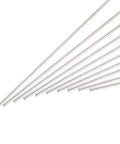 Pro Grade 2mm X 400mm Stainless Steel Round Rod, Solid Shaft Lathe Bar Stock For DIY Projects And Model Aviation, Rustproof Metal Bars arranged in a fan shape.