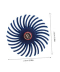 Kick It Up A Notch With This 1 Inch Radial Bristle Disc Buffing Wheel And 3 Mm Shank For Serious Polishing And Metal Restoration on Tools, blue bristle disc with spiral bristles.
