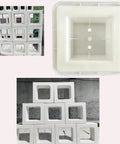 Concrete Brick Molds For DIY Projects Reusable ABS Plastic Square Hollow Block Molds For Garden Walls Pathways Edging And Planters