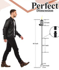Diagram showing dimensions of Six Pack Glass Citronella Torches For Outdoor Use 16 Oz Fuel 55 Inch Clear Glass Torches