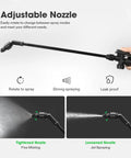 1.35 Gallon Pump Pressure Sprayer With Adjustable Shoulder Strap And Nozzle Safe Valve Rugged HDPE Build nozzle adjustment details
