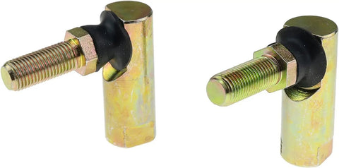 Two Pack Three Eighths Inch Ball Joint Tie Rod End Replacement For Lawn Tractors And Mowers With Tough Crimped Construction Upgrade, Fits Standard Three Eighths Inch Threads; two metal tie rod ends
