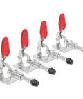 Heavy Duty Toggle Clamp Set 4 Pack Fixed Lock 45kg Load Capacity With Push Pull Grip Durable Galvanized Iron Hand Tool GH 301AM