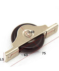 Heavy Duty V Groove Wheel With Silent Nylon Caster For Slick Sliding Door Track Operation Top Pick For Cabinet Wardrobe Window Hardware Upgrade Small Iron Frame Pulley System Load Bearing Roller close-up showing dimensions and details.