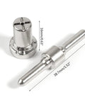 Upgrade Your Gear With 40Pcs Plasma Cutter Consumables Featuring Extended Long Nozzle And Robust Electrodes For Super Quick Cuts On Your 40A Torch Machine To Keep The Job Rolling Smooth - Two metal plasma cutter parts.