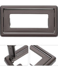 Hidden Cabinet Door Handle Set in Zinc Alloy, flush mount sliding pulls, flat modern furniture hardware in pearl gray, 64mm