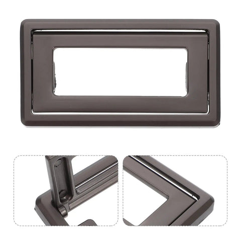 Hidden Cabinet Door Handle Set in Zinc Alloy, flush mount sliding pulls, flat modern furniture hardware in pearl gray, 64mm