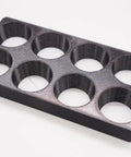 Storage Organizer Rack Tray For ER40 Collet CNC Milling Chuck Holder Lathe shown in black 3D-printed composite material, angled view