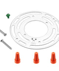 5 Pack Universal Light Fixture Mounting Brackets 4 Inch Diameter Steel Round Crossbars No Hassle Easy Install With Screws And Nuts For Wall Lamps And Close To Ceiling Lighting, with screws and wire nuts