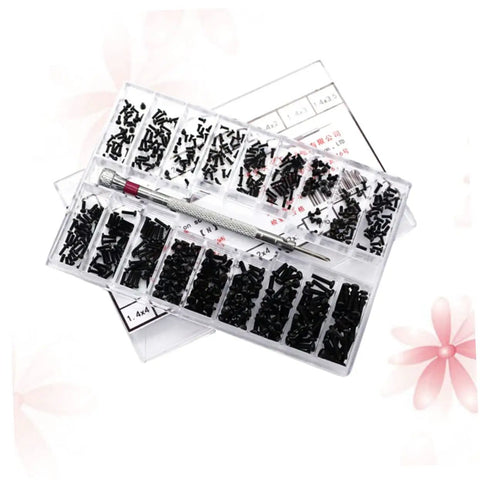 Slick Miniature Screw And Bolt Assortment Kit In Clear Storage Case For Handymen And Weekend Warriors Seeking Quick Home Repair And Fine Mechanics.