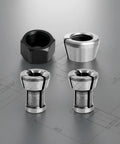 Collet Nut And Collet Chuck Set M17 Tool Holding Clamp For Precise Routing And Cutting Beefy Heavy Duty Ultra Consistent Hold For Shop Use And Fabrication Floors, M17 steel set