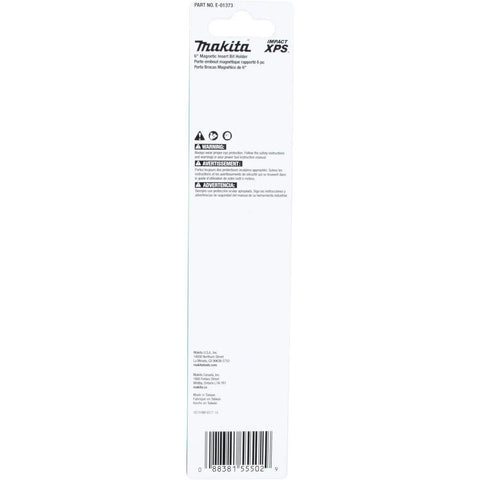 Back packaging of Impact Magnetic Insert Bit Holder 6 Inch With Flexible Torsion Design For High Torque, visible warnings and barcode