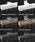 Solid As A Rock Aluminum Sliding Barn Door Rail Kit One Lane Track in white, champagne, and black finishes for wall or ceiling mount.