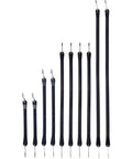 Heavy Duty Bungee Cords With Hooks Set, Assorted Lengths 10, 15, 21, 31 Inches, One Point Eight Times Stretch, EPDM Rubber