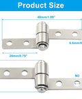 Premium Large 360 Degree Rotation Torque Hinge Set Smooth Zero Friction Swing Heavy Duty Left Right Pair Quick Install dimensions 48x18mm and 20mm size.