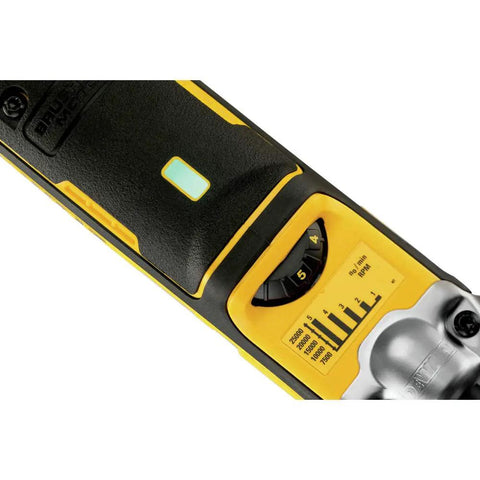 Rock Solid Brushless Die Grinder Offering Variable 7500 To 25000 RPM Range And Snappy Paddle Switch Built Damn Tough For Heavy Angle Grinding And Metal Finishing Tasks On The Job Site