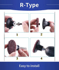 25 Pcs Heavy Duty 2 Inch Coarse Abrasive Non Woven Nylon Quick Change Surface Conditioning Discs installation steps