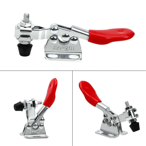 Six Piece Push Pull Toggle Clamp Set With Horizontal Quick Release Self Locking Linkage Beefy Downward Pressure And Steady Clamping Power