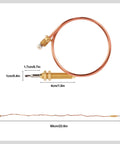 Two Pack Fire Pit Thermocouples Replacement 60x1 Cm 23.6x0.4 In Thermal Couplers, copper alloy, coiled and straight view