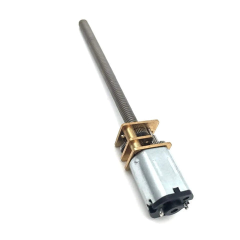 Premium DC 12V Miniature Gear Reducer Motor With Smooth Adjustable RPM Settings For Automotive Robot Projects And DIY Builds, showing a close-up view.