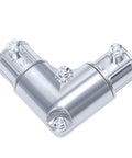 Slick Half Inch 90 Degree Conduit Fitting Interior Corner Pull Elbow for hassle free wiring, zinc alloy housing, secure screw locking.