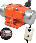100W Concrete Vibration Motor With Speed Controller For 110V 3600 RPM Single Phase Vibrator Built Tough For Shaker Tables Adjustable Eccentricity Block And Pure Copper Enamel Wire Stator, showing motor and controller