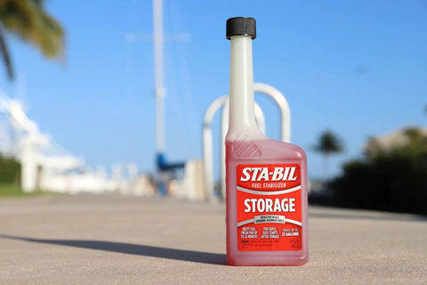 Storage Fuel Stabilizer For Long Term Fuel Freshness And Engine Protection Keeps Gasoline Fresh Up To 24 Months bottle