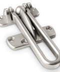 Swing Bar Door Lock For Front And Back Doors, Heavy Duty Childproof Door Guard Made From Reinforced Diecast Metal, Satin Nickel Finish