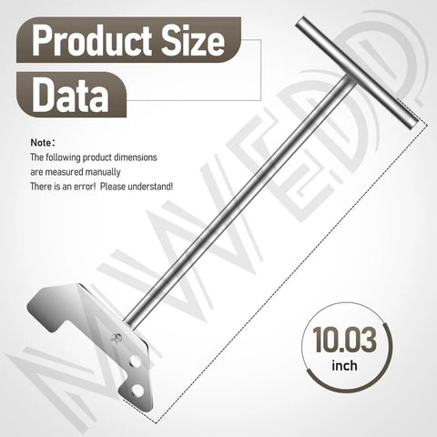 Extended Grip Garbage Disposer Unjamming Wrench for Waste King and Moen disposals, galvanized iron, 10.03 inch size