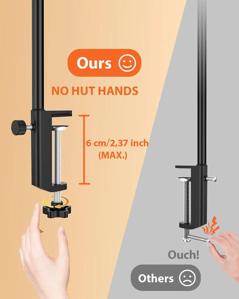 Adjustable Clamp Mount Desk Lamp Featuring Three Custom Color Temperatures And Ten Smooth Brightness Levels For Killer Eye Care Reading And No Sweat Desktop Workspace Upgrades Daily