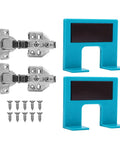 Door Jamb Hinge Jig Kit With Thickened Installation Plates And Magnetic Spacer Includes Two Hinges And Ten Screws For Fast Simple DIY Door And Cabinet Alignment And Easy Install