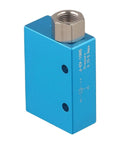 Badass Heavy Duty Pneumatic Vacuum Ejector Air Operated Venturi Pump With Premium Aluminum Body crafted for industrial use, blue aluminum body.