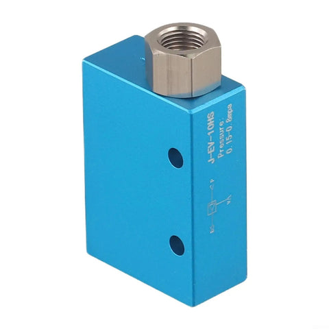 Badass Heavy Duty Pneumatic Vacuum Ejector Air Operated Venturi Pump With Premium Aluminum Body crafted for industrial use, blue aluminum body.