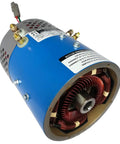 Snag This High Performance 72 Volt Electric Car Motor Rated At 11 Peak HP And 25 MPH Smooth Cruising Built Tough In USA With Heavy Duty Copper Windings, showcasing copper windings and connection ports.