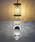 Modern Black Crystal Pendant Lights With 108 Prism Glasses Matte Black Industrial Style 1 Light Hanging Ceiling Lamp in warm and white light