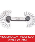 Steel Screw Pitch Gauge With Locking Device Heavy Duty Pro Grade For Construction And Home Improvement 0.25-2.50 mm Range