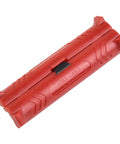 Fabuletta Rotary Electric Wire Stripper For Coaxial Cable Peeling Handy Portable Hand Tool with red plastic grip and cutting slot.