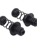 Rock Solid Heavy Duty 2 Piece Trunk Lid Springs With Durable Rubber Bumper Guards And Sweet Smooth Install Kit featuring black steel springs.