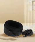 Heavy Duty Earmuffs Built Different Serving Killer Noise Reduction And Hard Hat Compatible Fit showing thick foam padding and black finish.