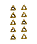 11ER A60 External Threading Carbide Inserts Pack For Steel, 60 Degree Right Hand Turning Inserts For Lathe, arranged in two columns.