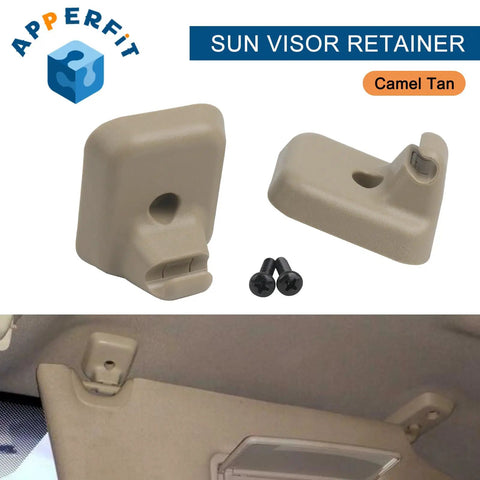 Drop In Sun Visor Clip Retainer Holder With Screws Camel Tan For Ford F150 2009 2014 Driver And Passenger Side Visor Panel Mount